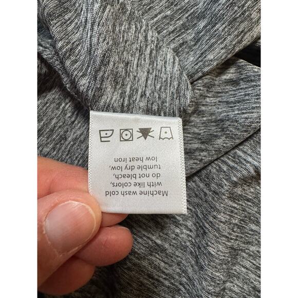 AMERICAN TALL Women's; XL TALL/LONG t-shirt; performance material, Gray V neck - Picture 8 of 9